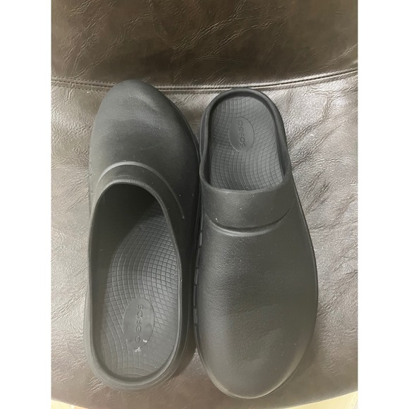 OOFOS OOcloog Recovery Clogs Mens 11 Black Good Comfort Slip On Shoes - Picture 2 of 7